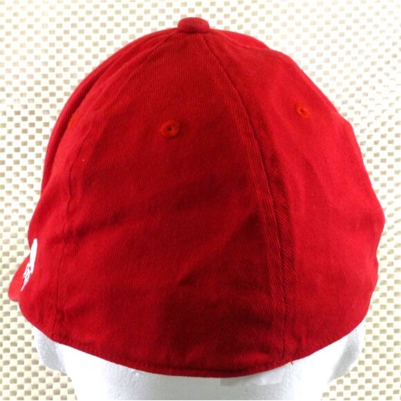 Chicago Blackhawks Indian Logo Red Stretch Fit Cap L/XL By Adidas - Picture 3 of 6